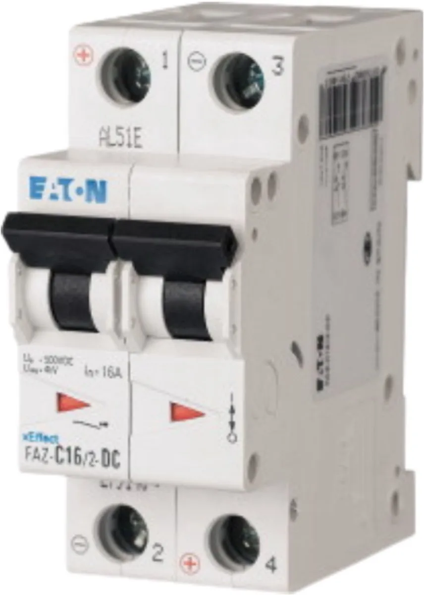 Eaton Installatieautomaat 40A 2P C-kar DC 15kA