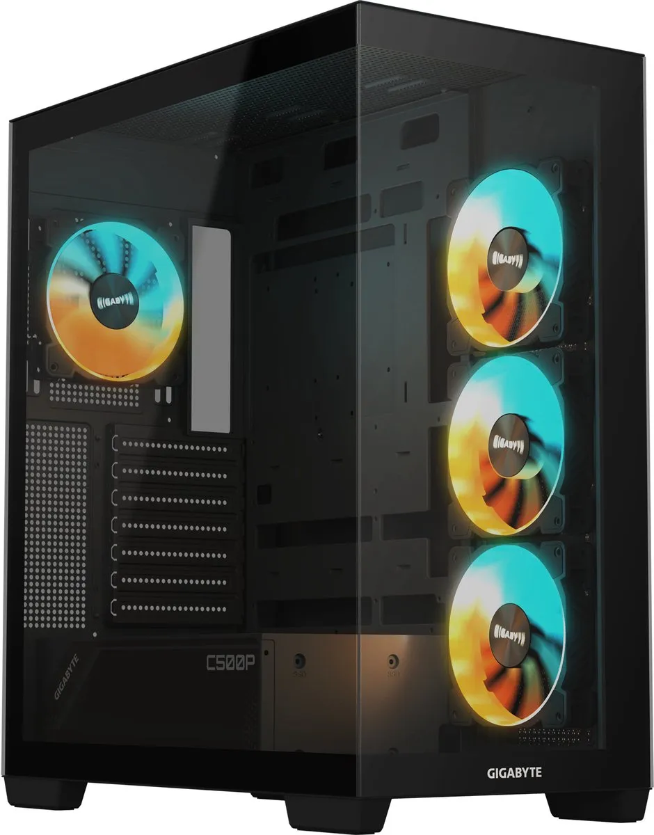 Gigabyte C500 Panoramic Stealth Midi Tower - Zwart