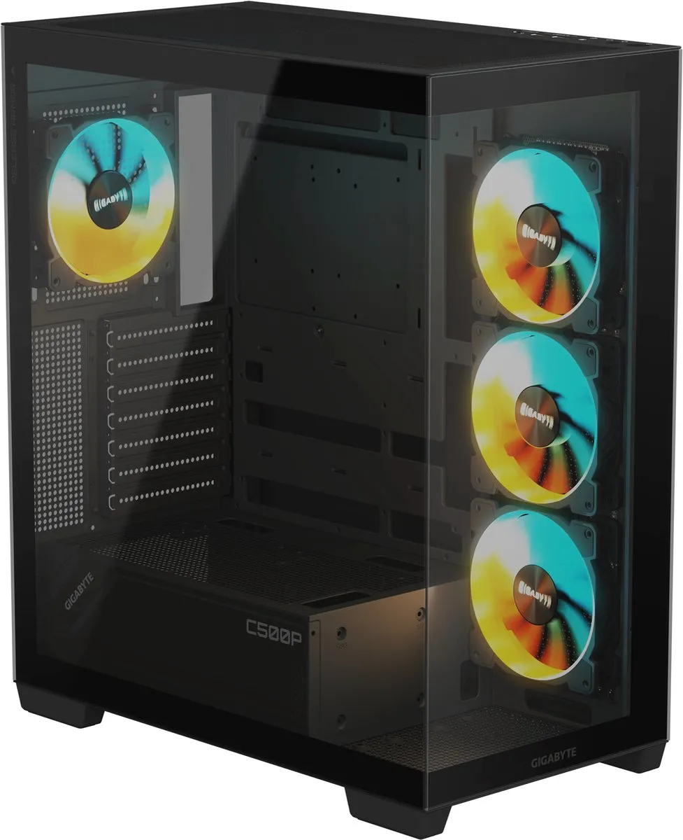 Gigabyte C500 Panoramic Stealth Midi Tower - Zwart