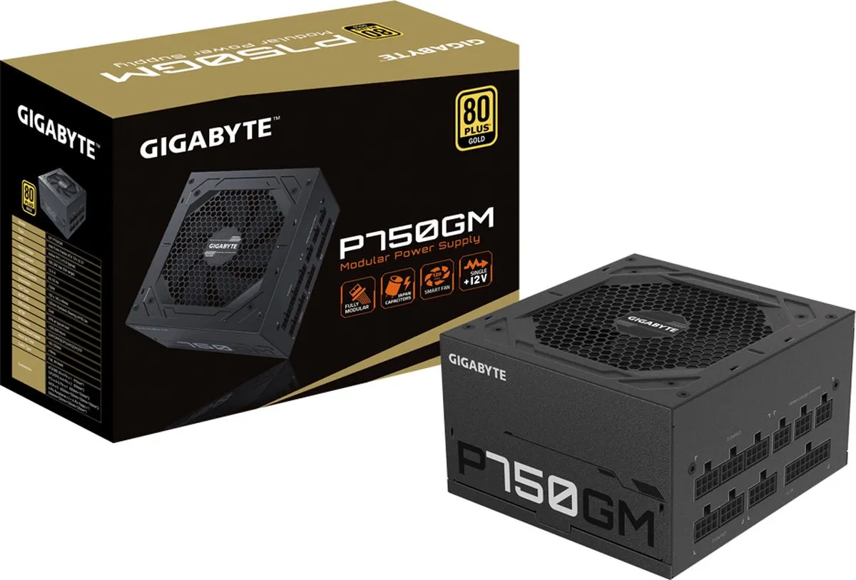 Gigabyte GP-P750GM Voeding 750W - 80 Plus Gold
