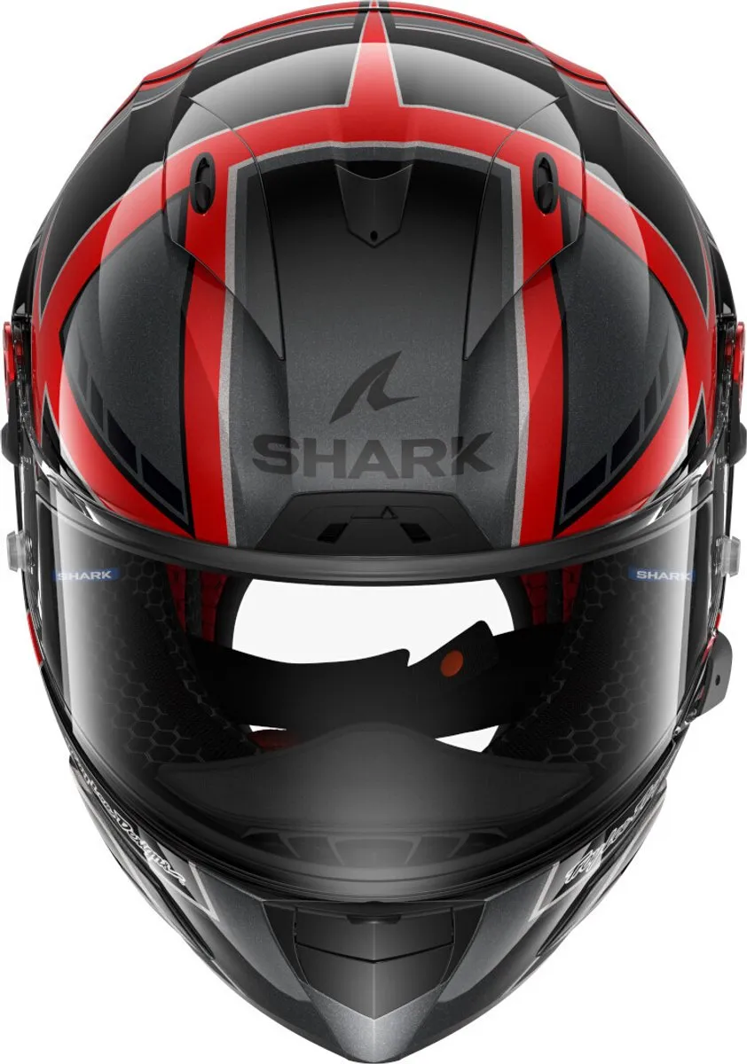 Shark Race-R Pro GP 06 Replica Cam Petersen Helm - Maat M - Zwart/Rood/Antraciet