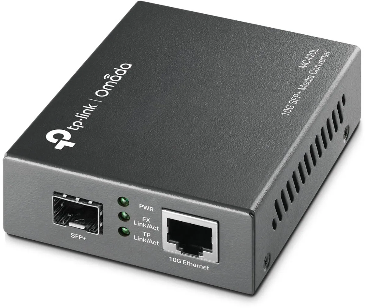 TP-Link MC420L Schakelaar - 1x Ethernet 1x SFP - 10 Gbps - Zwart