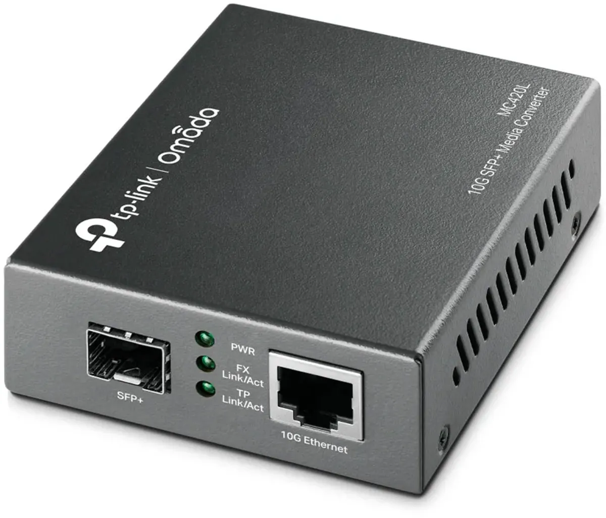 TP-Link MC420L Schakelaar - 1x Ethernet 1x SFP - 10 Gbps - Zwart