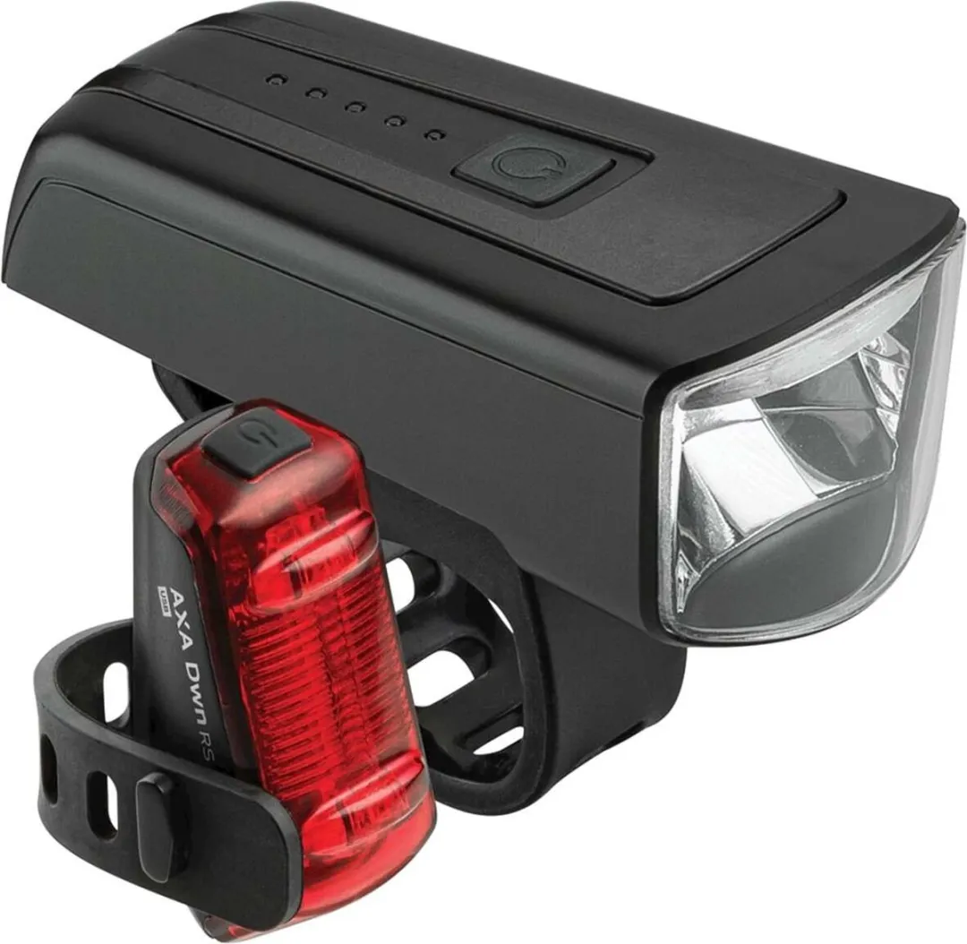 AXA Dwn Set 100 Lux Fietsverlichting USB Oplaadbaar
