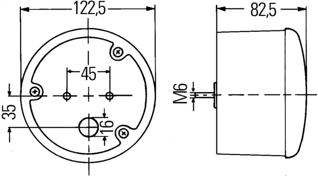Hella Achteruitrijlicht/Knipperlicht 12/24V - Zwart/Oranje/Wit