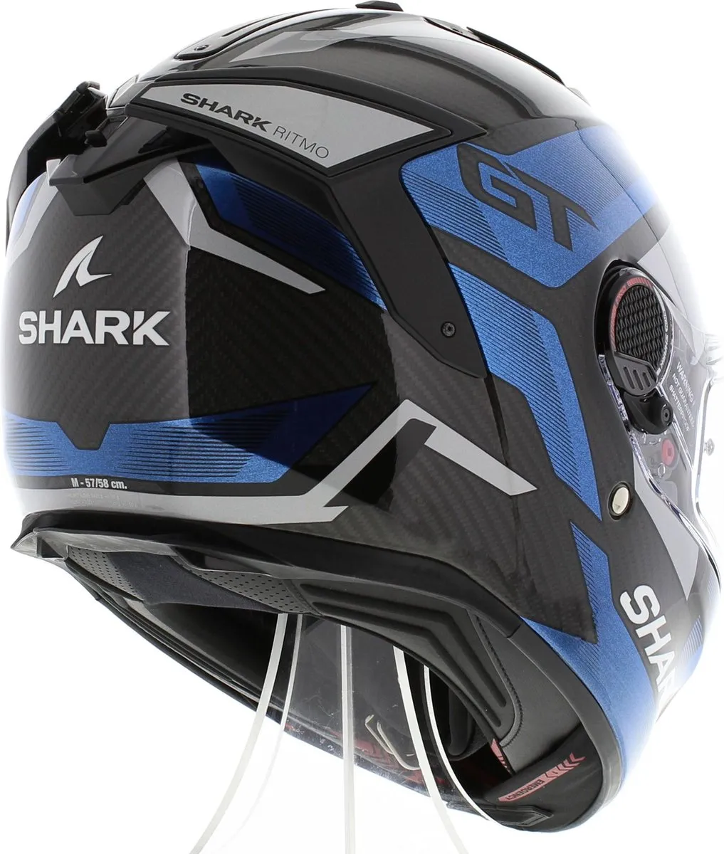 Shark Spartan GT Pro Carbon Ritmo - L - Glans zwart/blauw