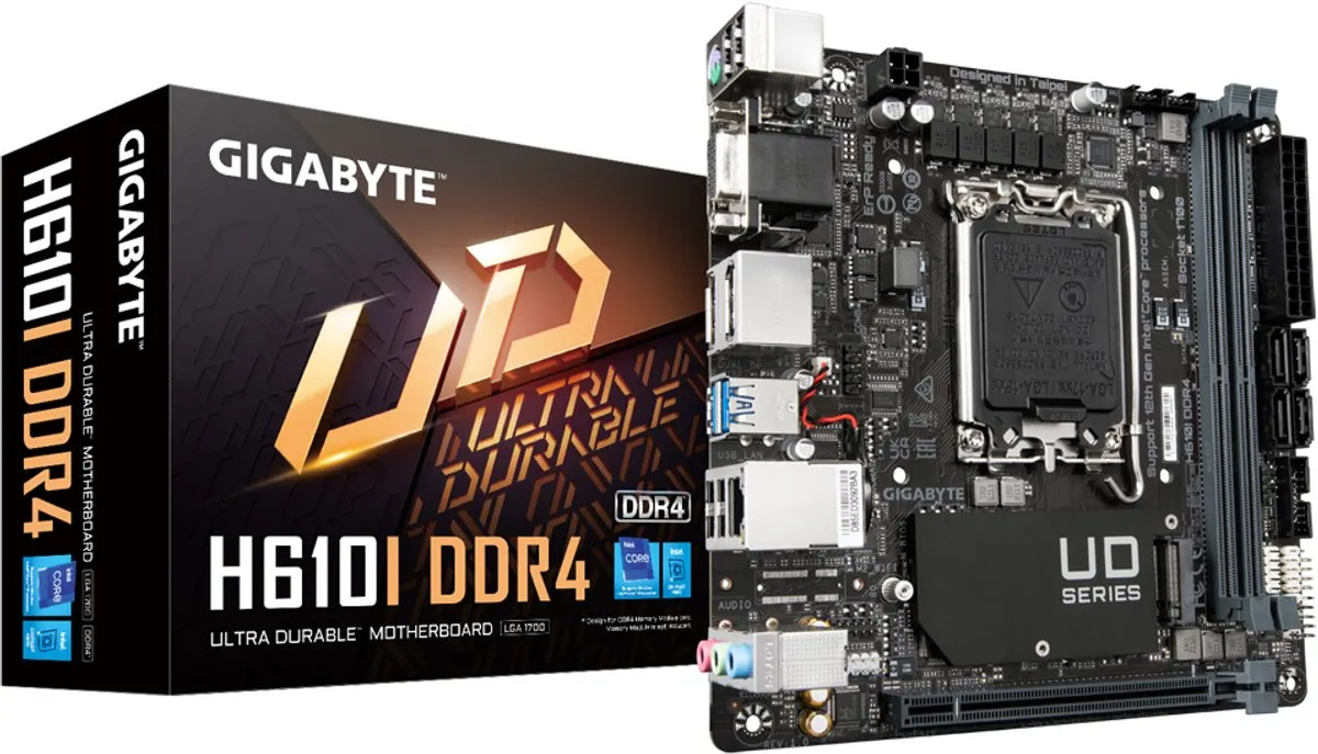 Gigabyte H610I DDR4 Mini ITX Moederbord - LGA 1700