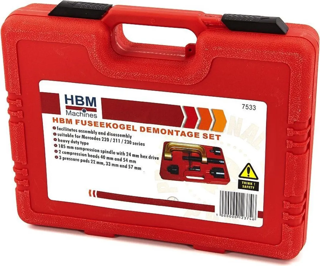 HBM Fuseekogel Demontage Set - 6 Stuks - Rood