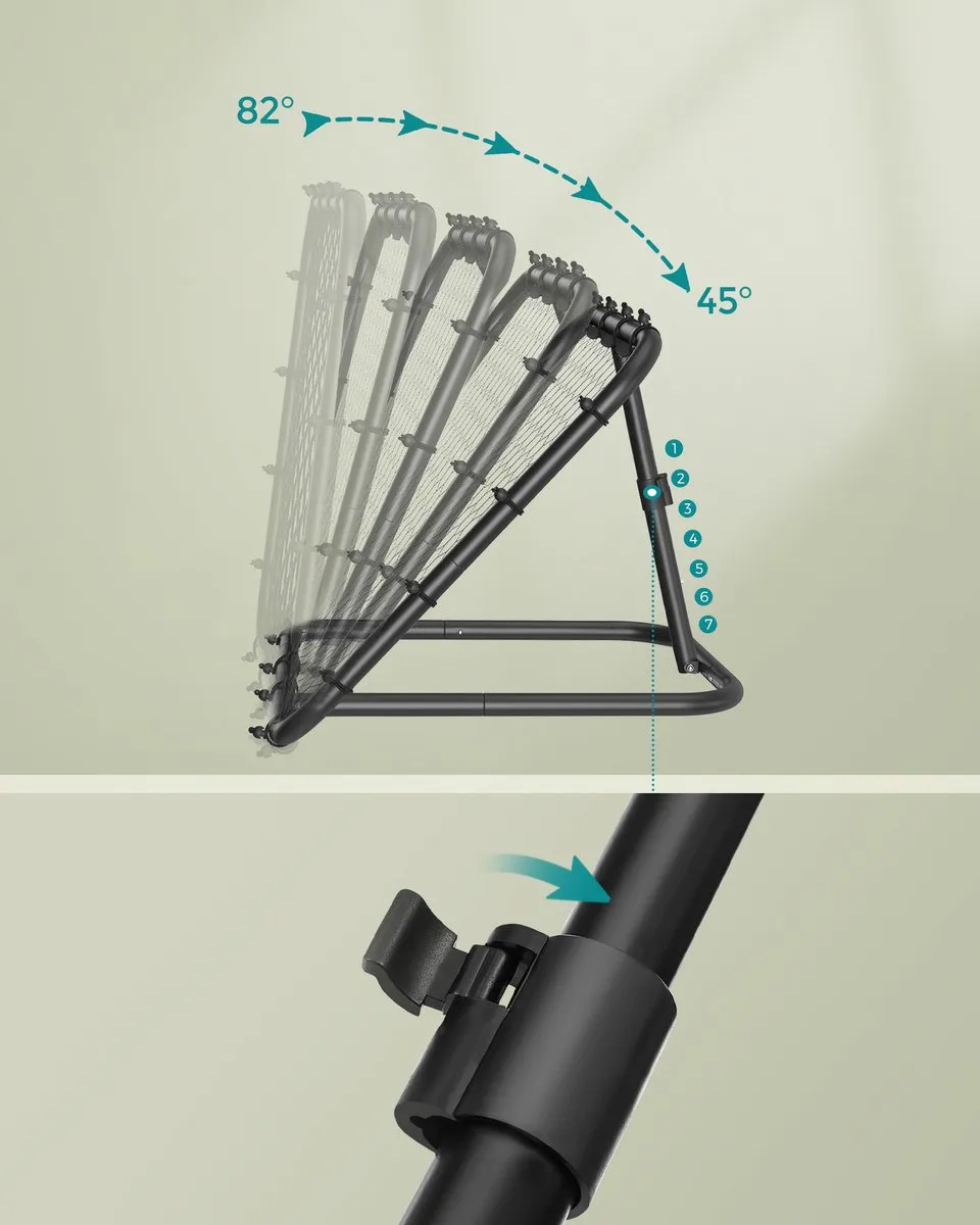 Songmics SZQ0085B01 Voetbal Rebounder - Verstelbaar - Inktzwart