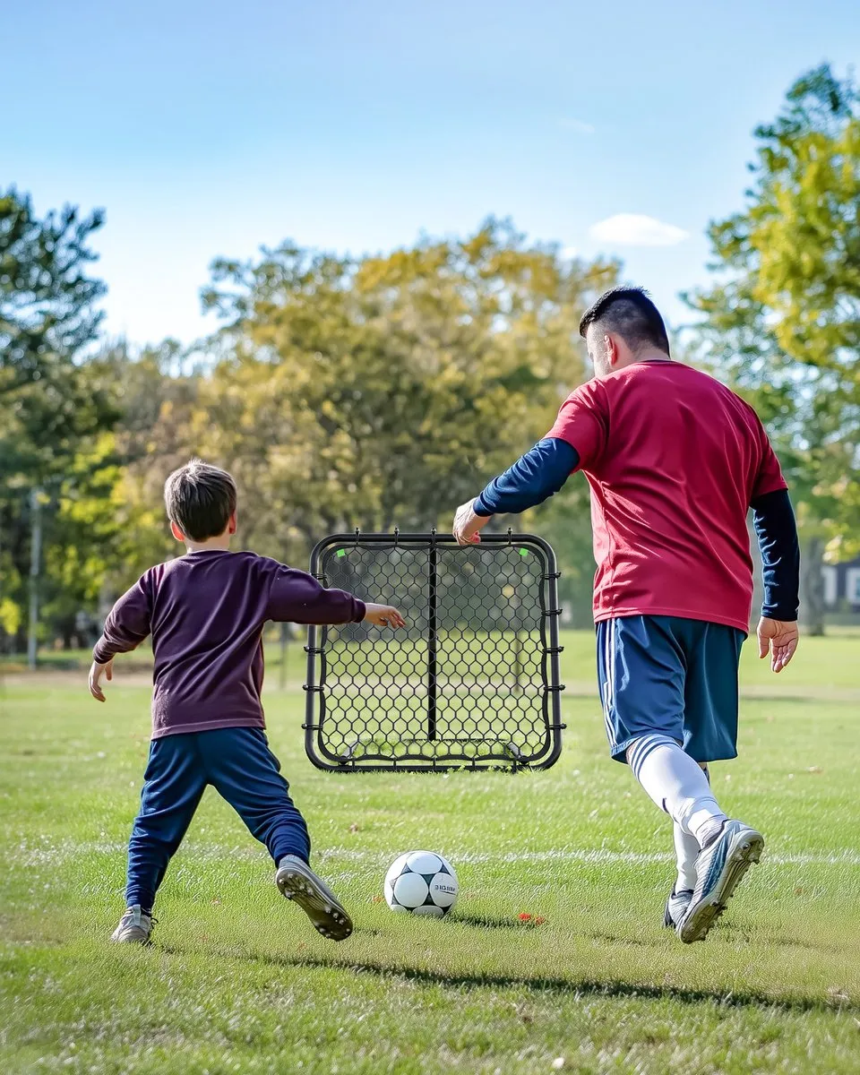 Songmics SZQ0085B01 Voetbal Rebounder - Verstelbaar - Inktzwart
