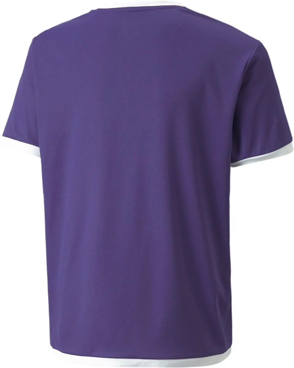 PUMA Teamliga Shirt Korte Mouw Kinderen 176 - Paars/Wit