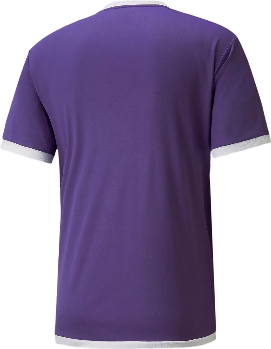 PUMA Teamliga Shirt Korte Mouw Kinderen 176 - Paars/Wit