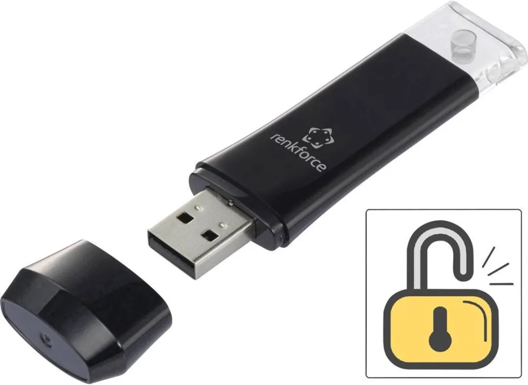 Renkforce PM-01 Passwordmanager USB-stick - Zwart - afbeelding 6 van 6