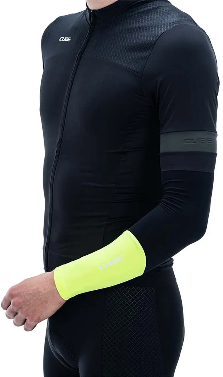 Cube Armwarmers Fiets - Neon Geel M/L