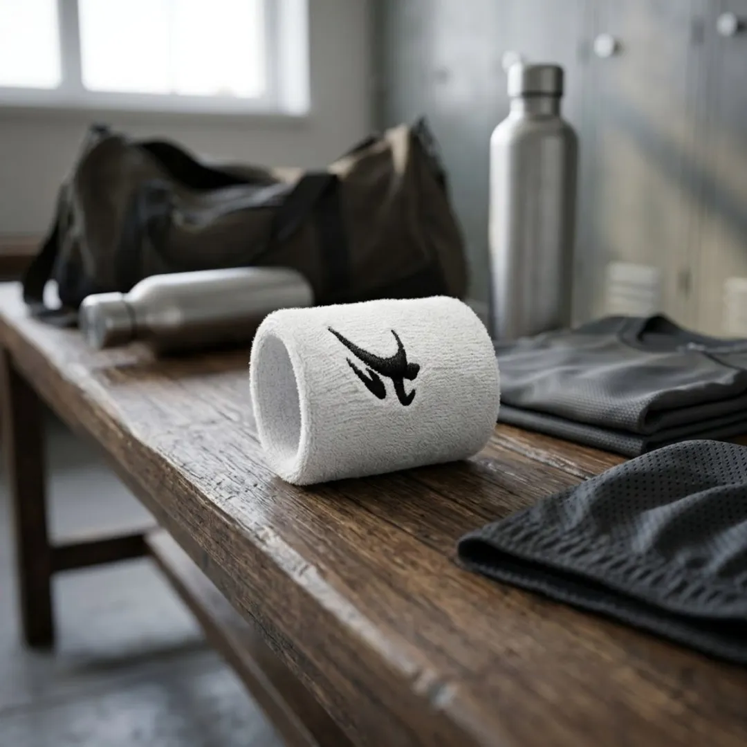 NuveX Witte Zweetband - Dames/Heren - Sportmotief