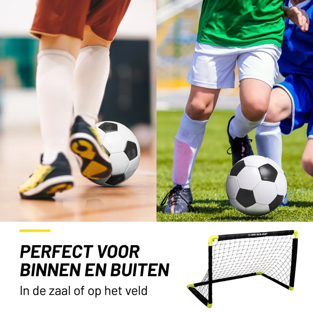 Dunlop Voetbaldoel 90x59x61cm - Opvouwbaar - Zwart/Geel - afbeelding 6 van 6