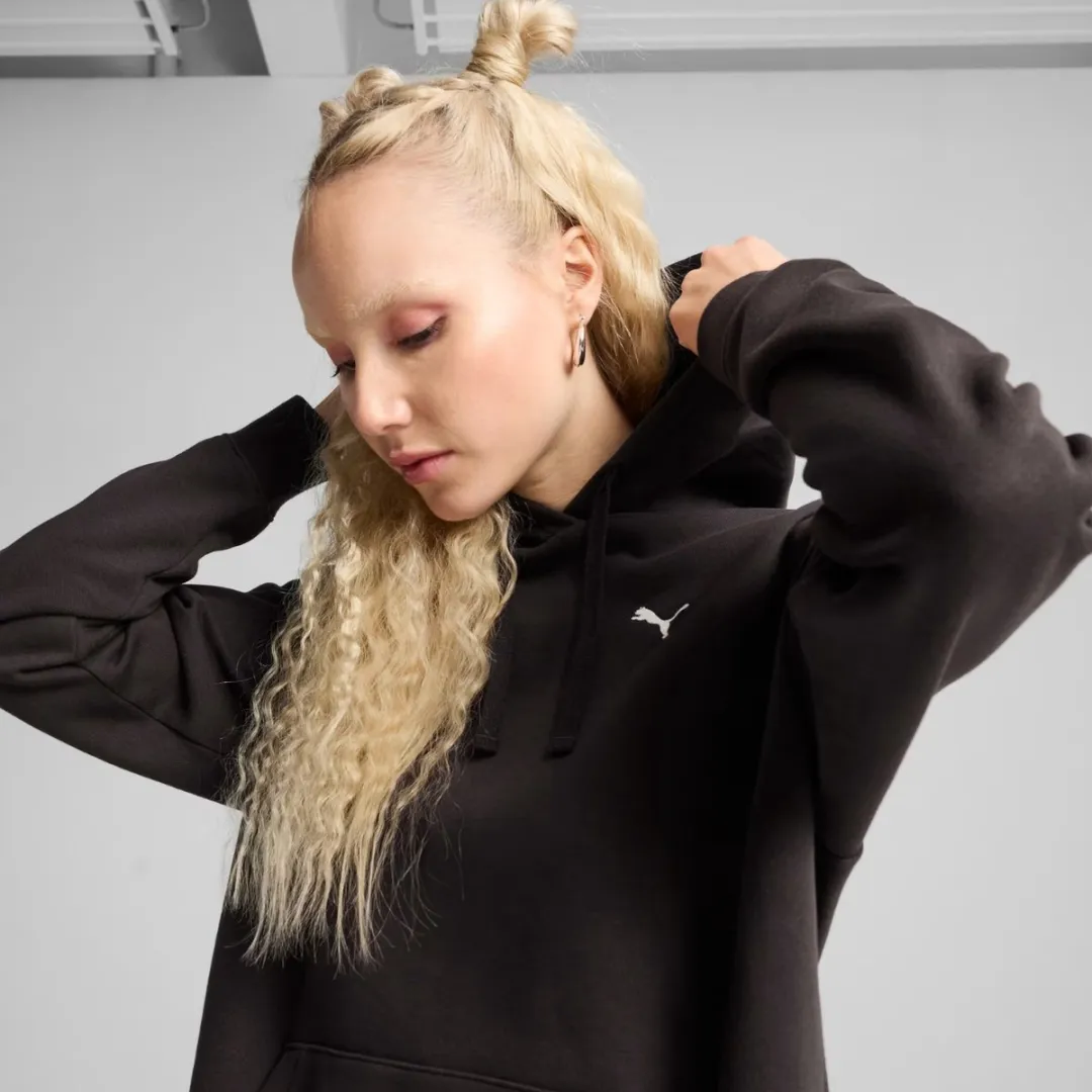 PUMA ESS Comfort Hoodie FL Dames - Maat M - Zwart