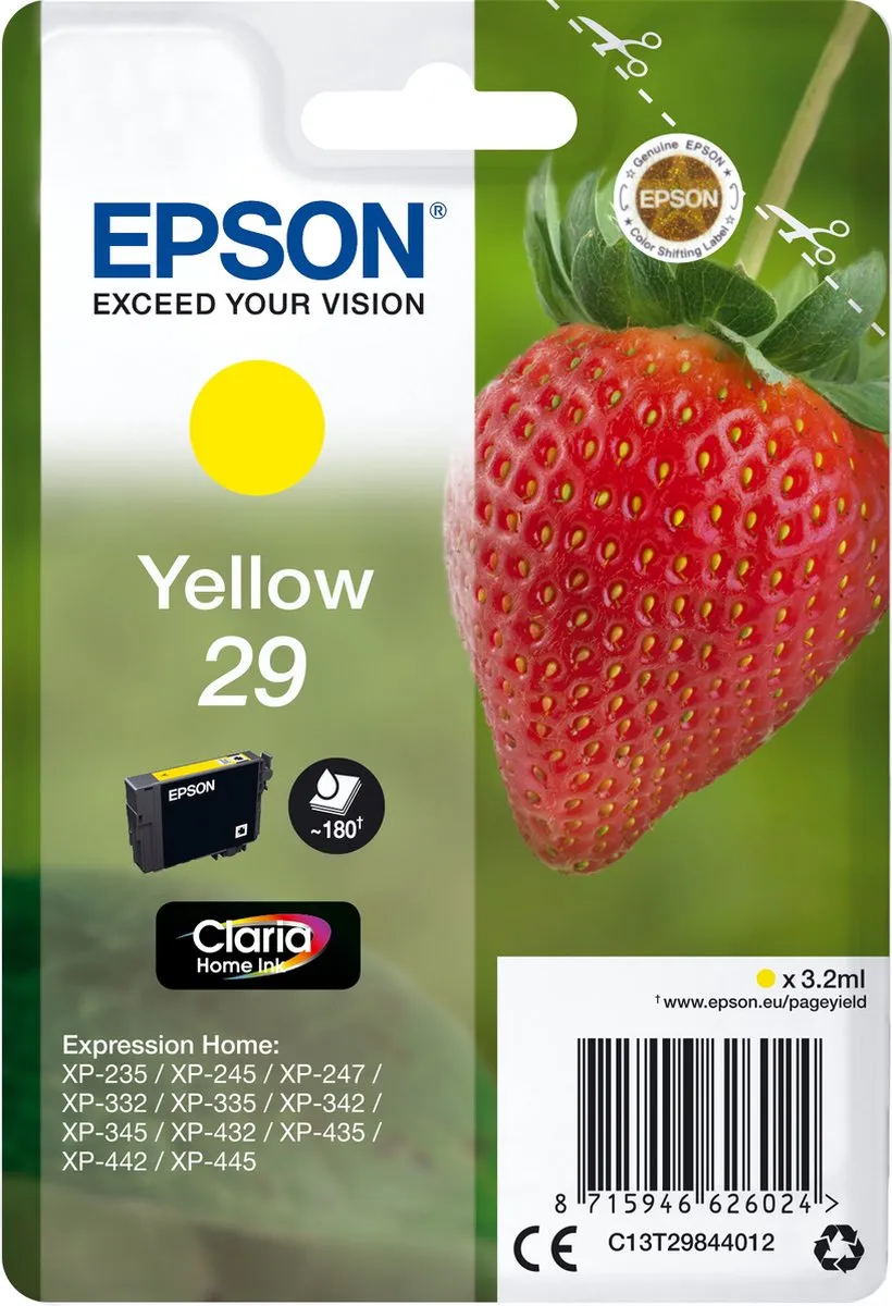 Epson C13T29844010 Inktcartridge Geel