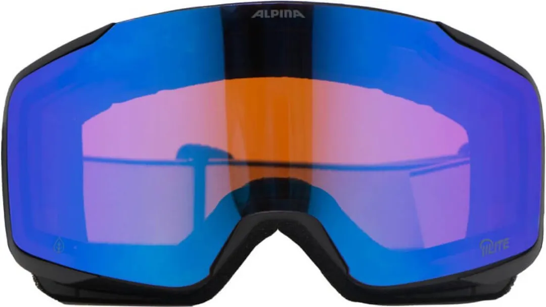 Alpina Taos Q-Lite Skibril - Zwart Paars - Blauwe Lens
