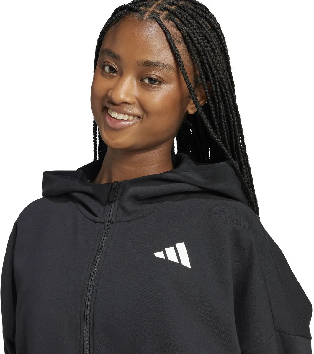 adidas W FI SL FZ HD Hoodie Dames - Zwart S