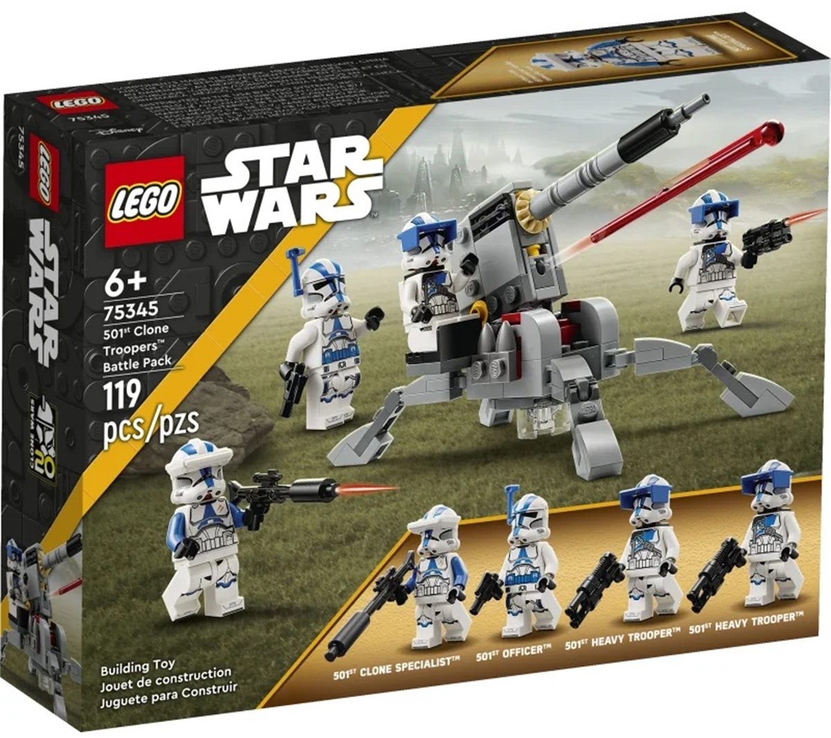 LEGO Star Wars 501st Clone Troopers Battle Pack Bouwbaar Speelgoed met Minifiguren - 75345