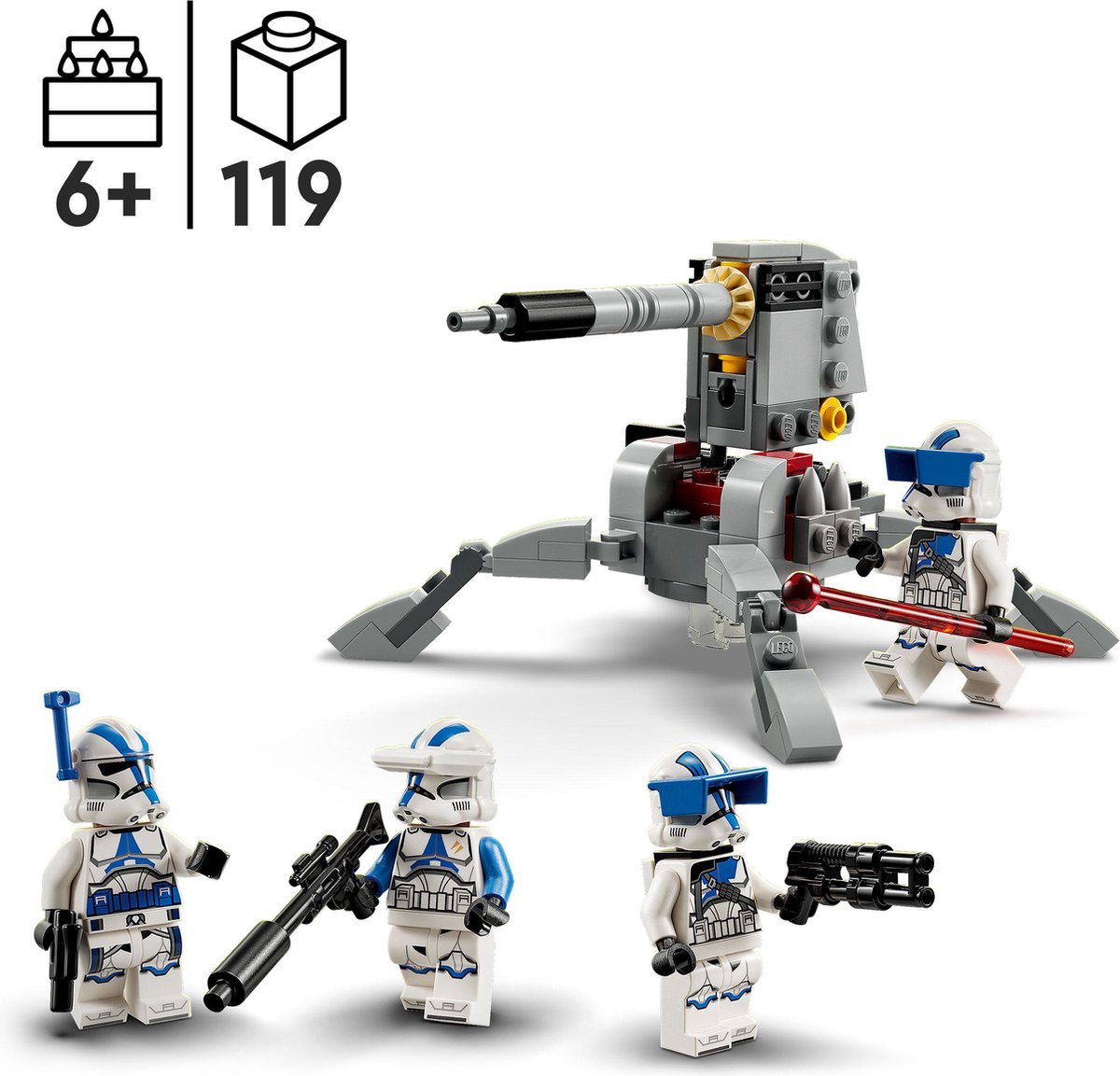 LEGO Star Wars 501st Clone Troopers Battle Pack Bouwbaar Speelgoed met Minifiguren - 75345