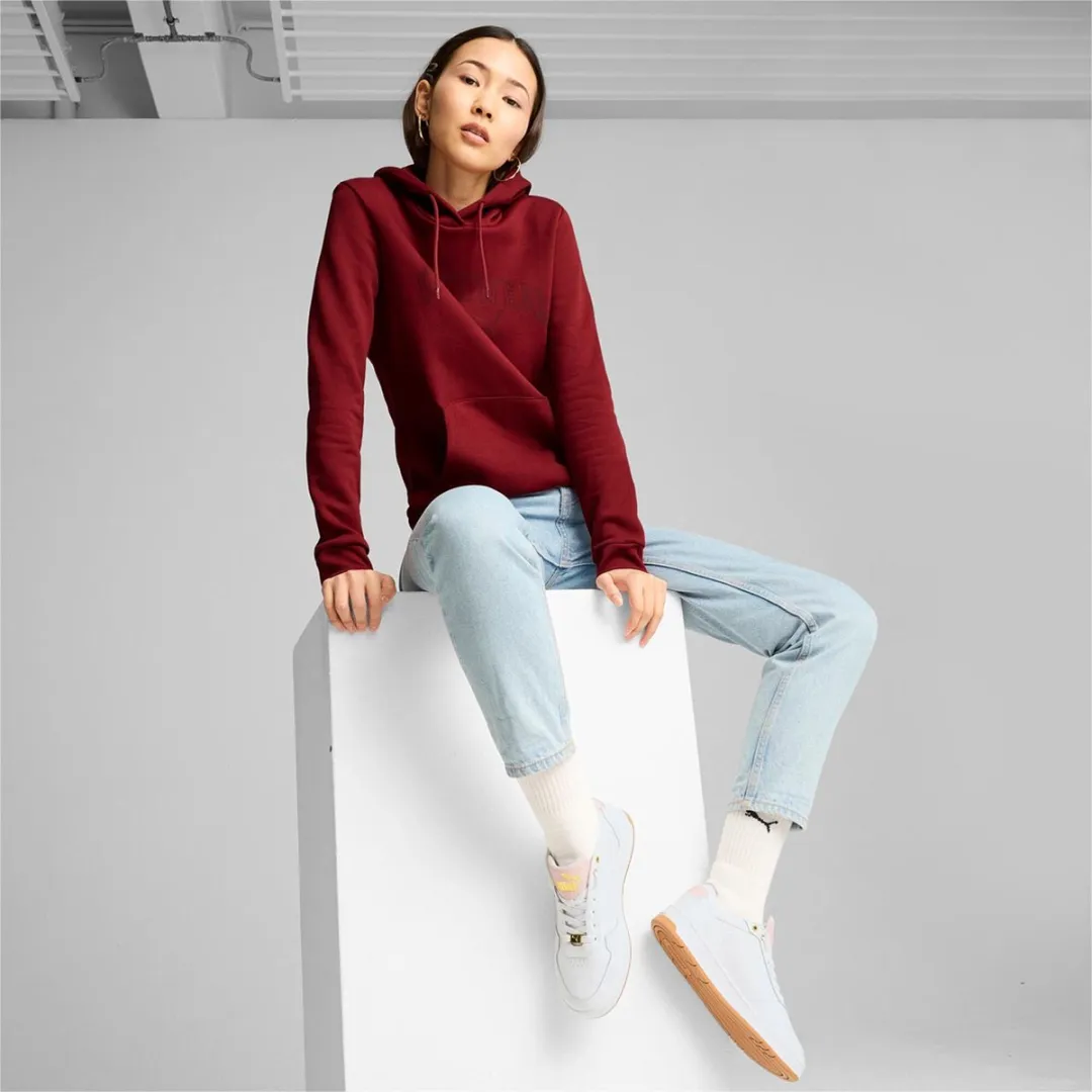 PUMA Ess+ Logo LAB Hoodie - Bordeauxrood - Maat M