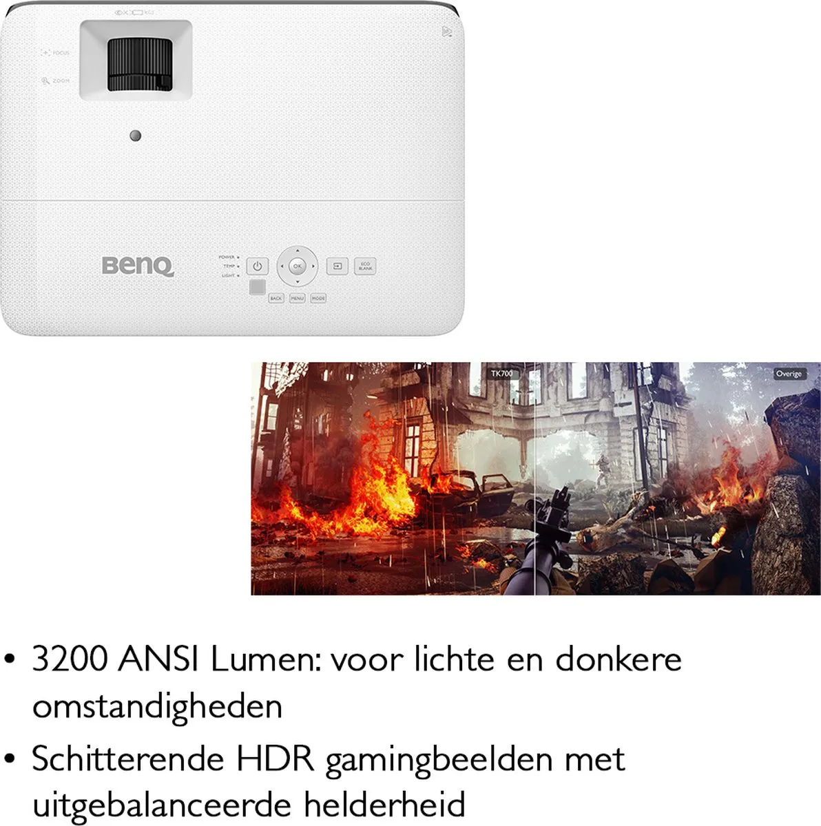BenQ TK700 HDR Gaming Projector 4K - 3200 Lumen - 2x HDMI