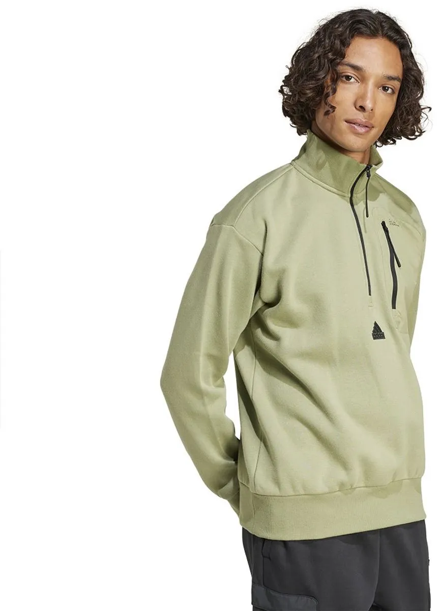 Adidas Sportswear City Escape Fleece Sweatshirt - M - Groen