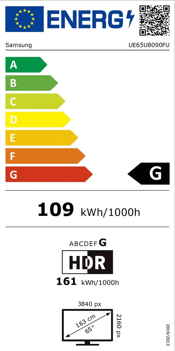 Samsung UE65U8090F 65 inch 4K LED TV - Zwart