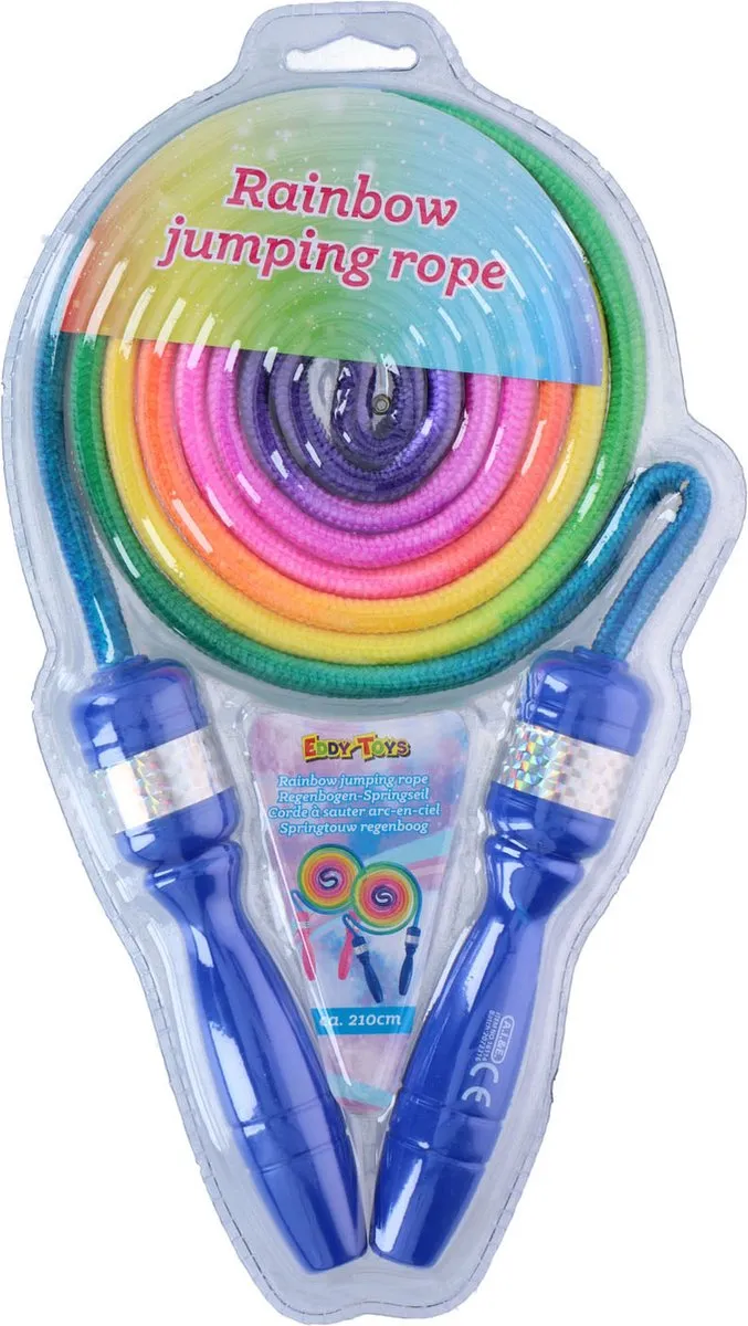Eddy Toys Springtouw Regenboog 210cm