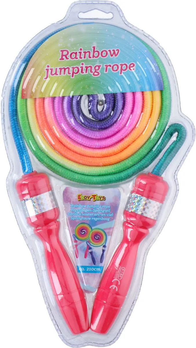 Eddy Toys Springtouw Regenboog 210cm