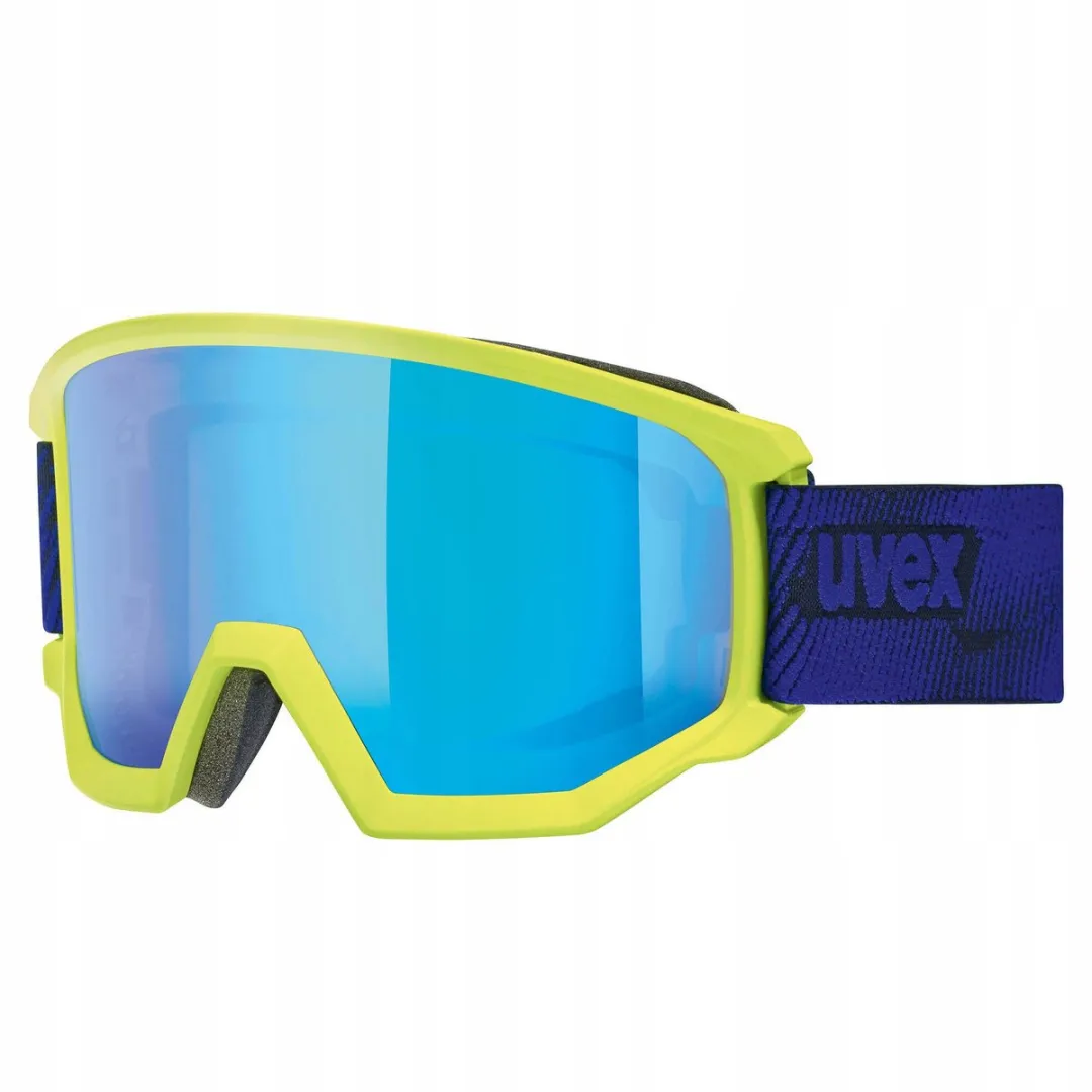 Uvex Athletic CV Skibril - Spiegelblauw/Groen Lime
