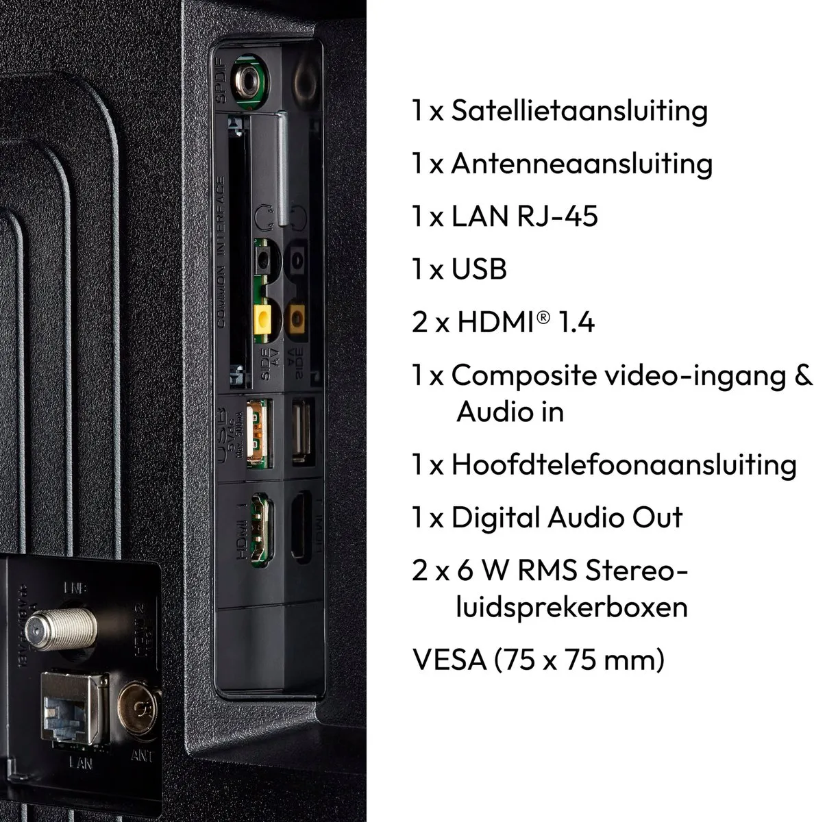 Medion MD832100 32 inch Full HD Smart TV - Android TV - Zwart