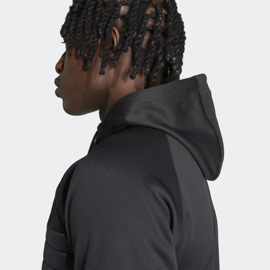 adidas Tiro Es Wintop Hooded Voetbaltrainingsjas - L - Zwart/Wit