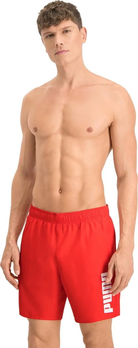 PUMA SWIM Men Mid Shorts - Rood - Maat L