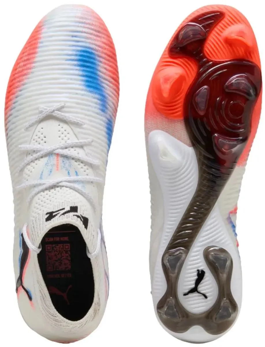 PUMA Future 8 Ultimate FG Voetbalschoenen 40 - Wit/Zwart/Rood