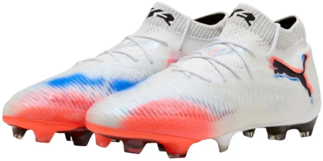 PUMA Future 8 Ultimate FG Voetbalschoenen 40 - Wit/Zwart/Rood