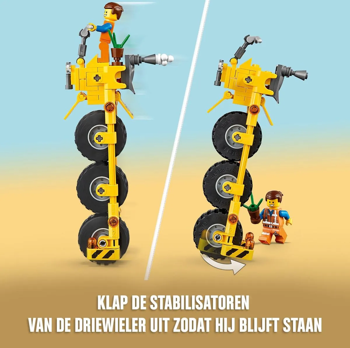 LEGO The Movie 2 Emmet Driewieler 70823 - 174 Stukken - Paars - afbeelding 6 van 6
