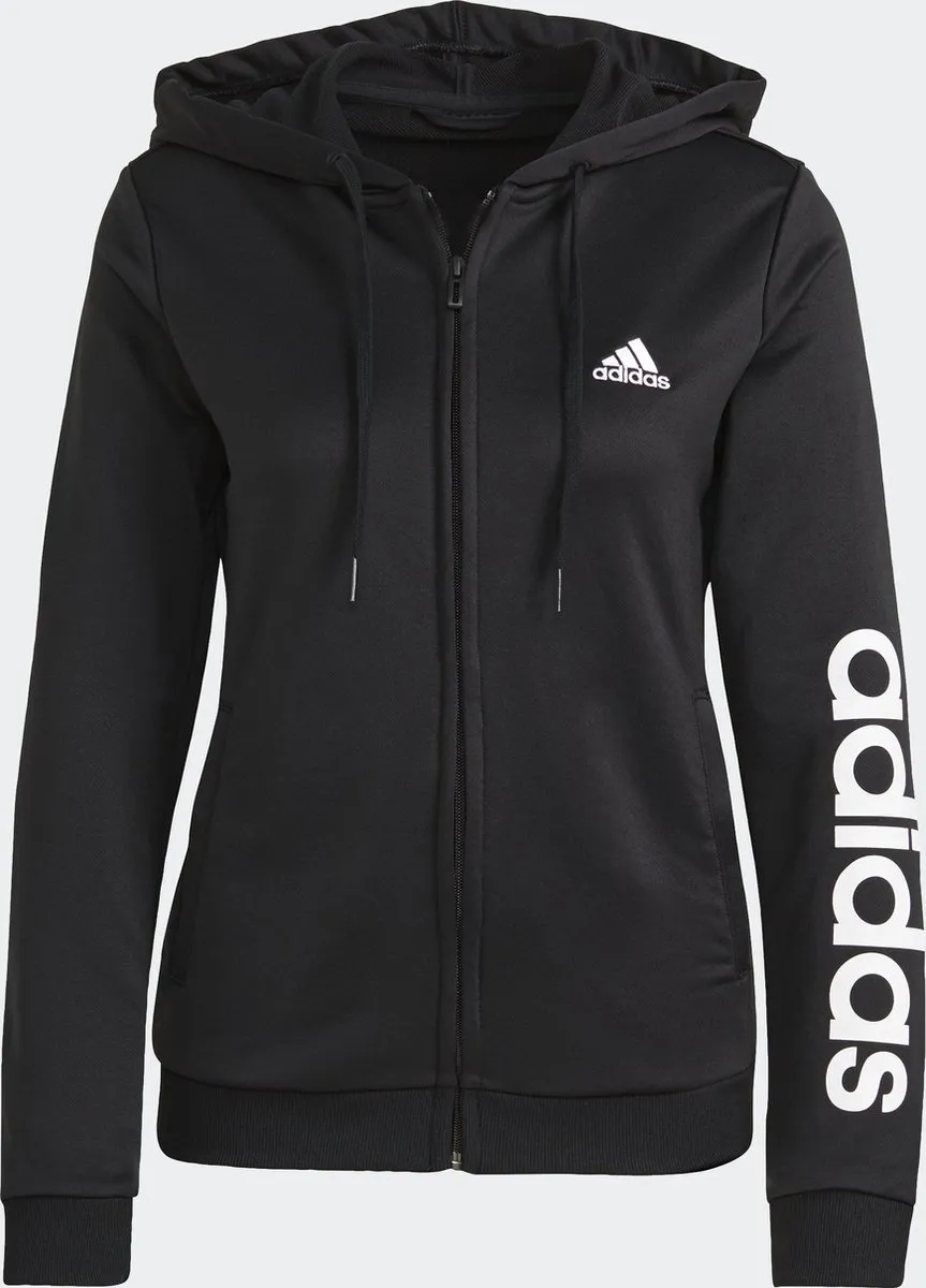 Adidas Essentials Logo French Terry Trainingspak GM5575 - Zwart