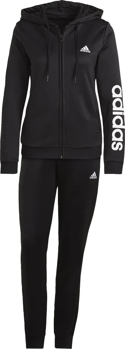 Adidas Essentials Logo French Terry Trainingspak GM5575 - Zwart