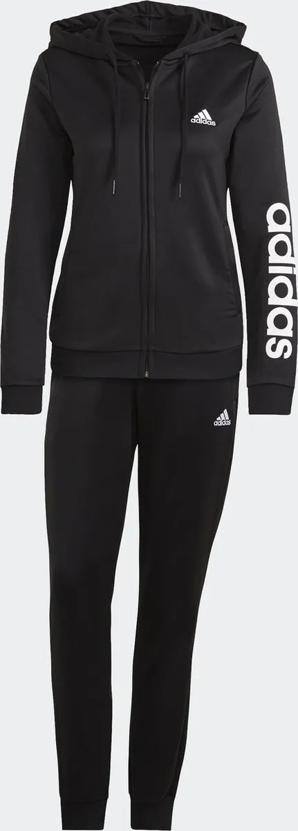Adidas Essentials Logo French Terry Trainingspak GM5575 - Zwart