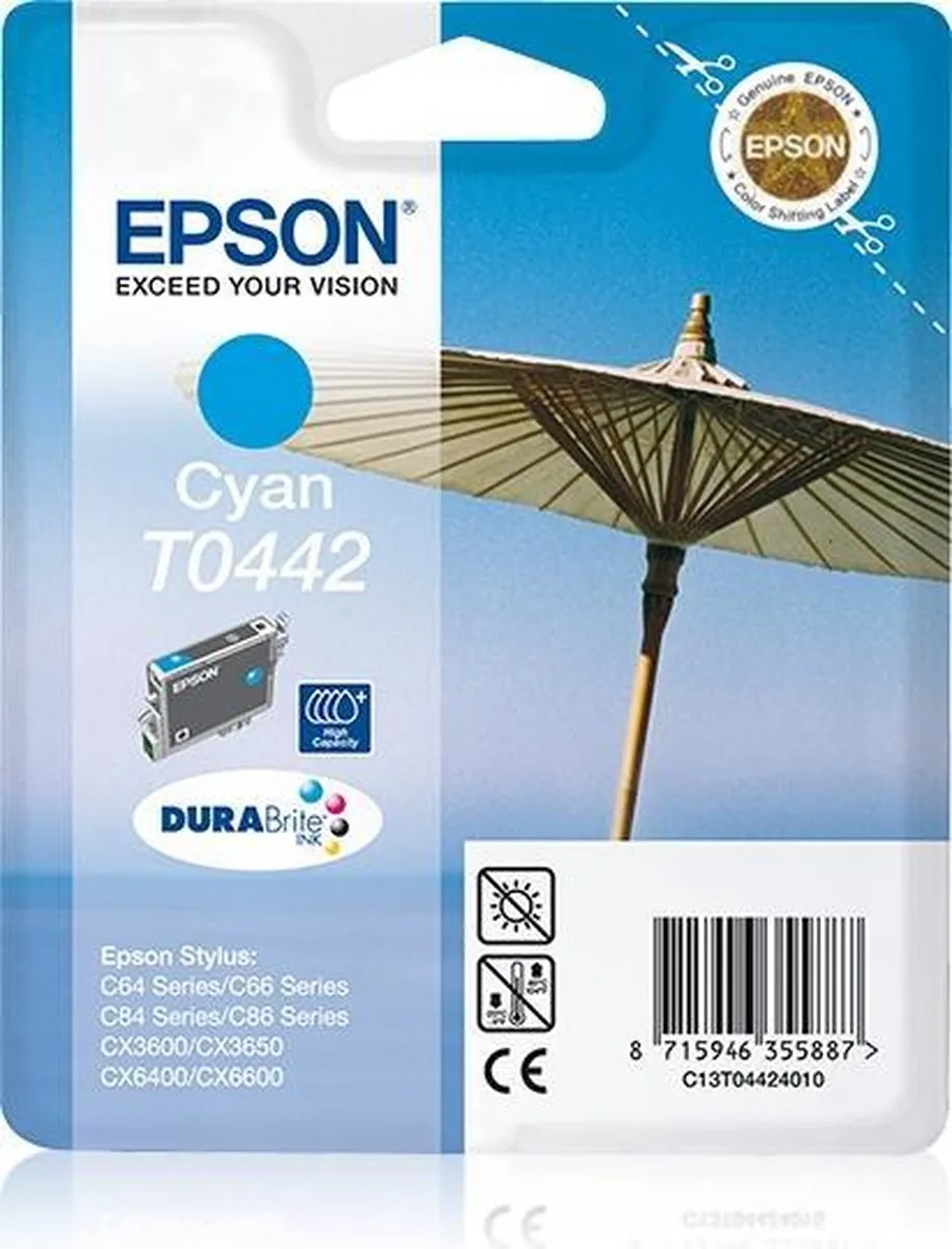 Epson T0442 Inktcartridge Cyaan - 13ml