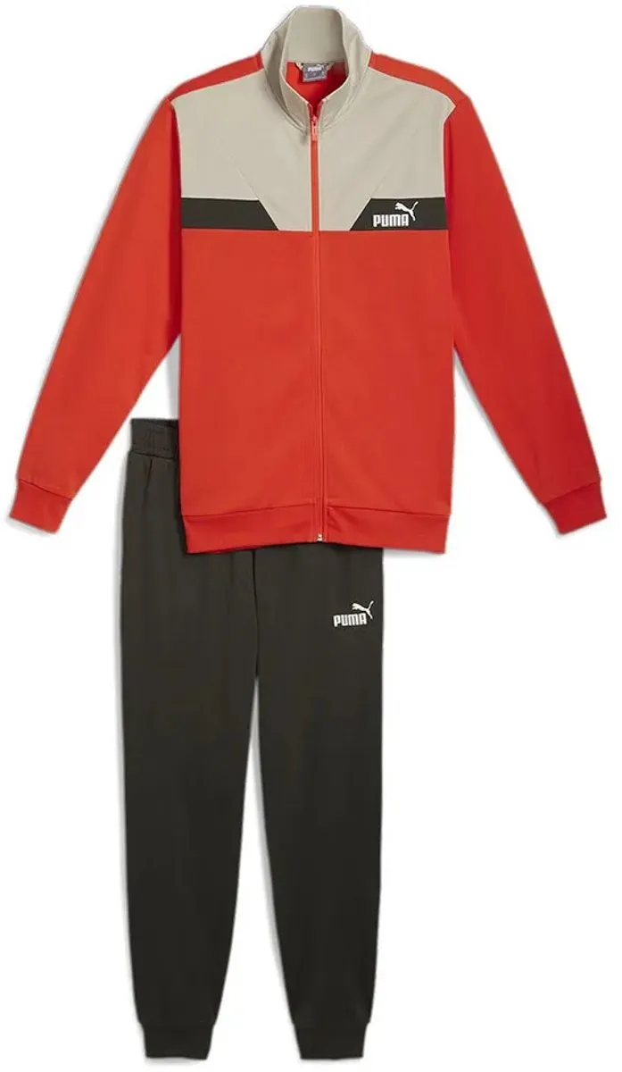 PUMA Power Poly Trainingspak - Rood/Grijs S