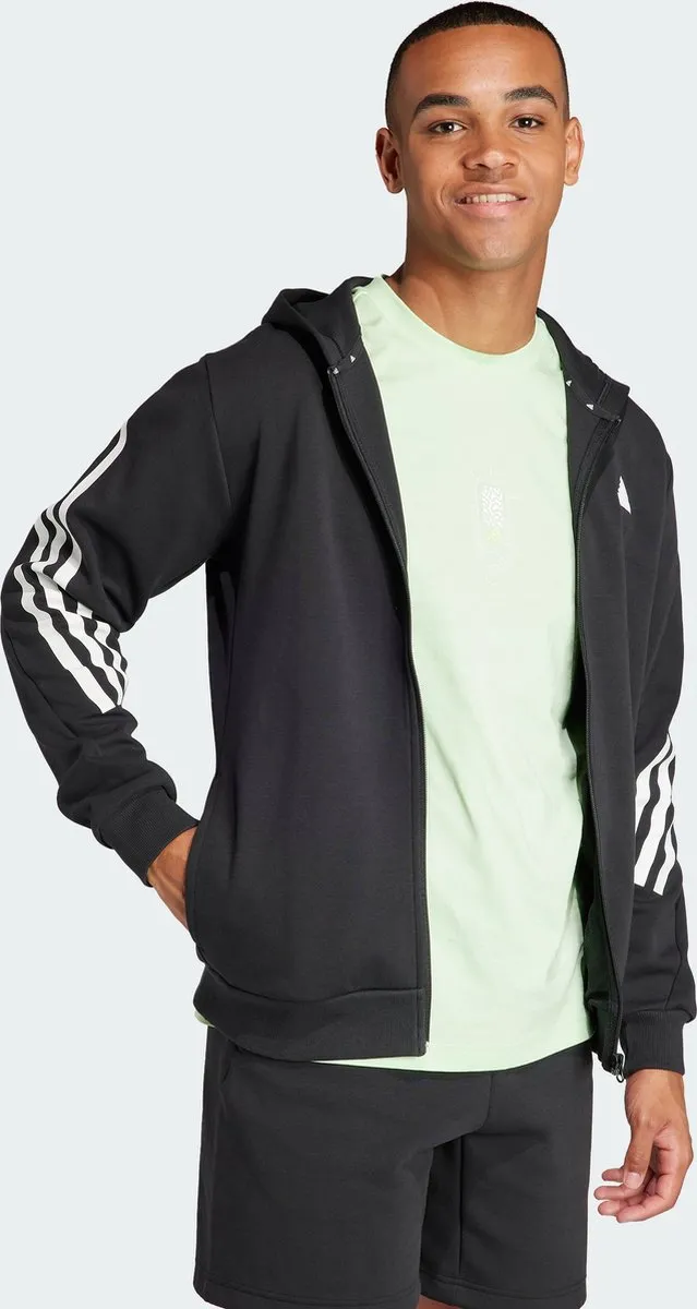adidas Future Icons 3-Stripes Ritshoodie IR9159 - Zwart
