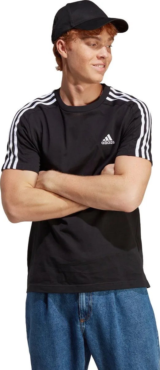 adidas Essentials Single Jersey T-shirt IC9334 - Heren - Zwart - S