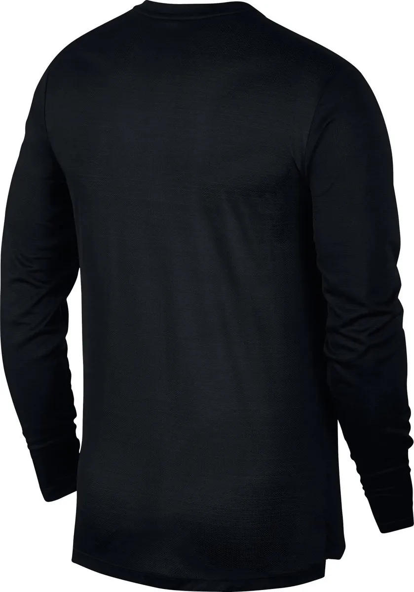 Nike Dry Miler Top LS Heren - L - Zwart