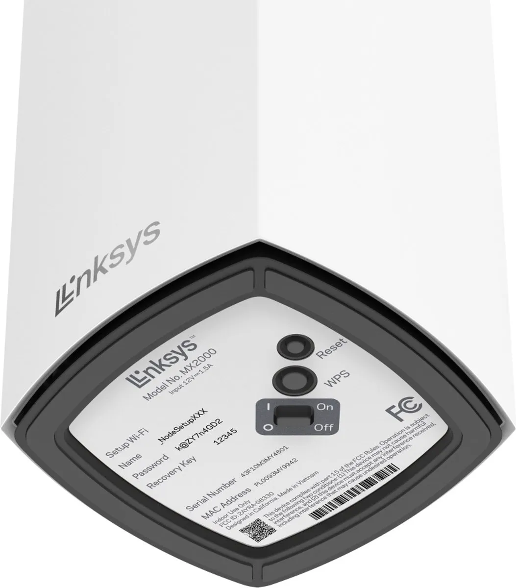 Linksys Atlas 6 MX2001 Mesh WiFi Router - WiFi 6 AX3000 - Wit