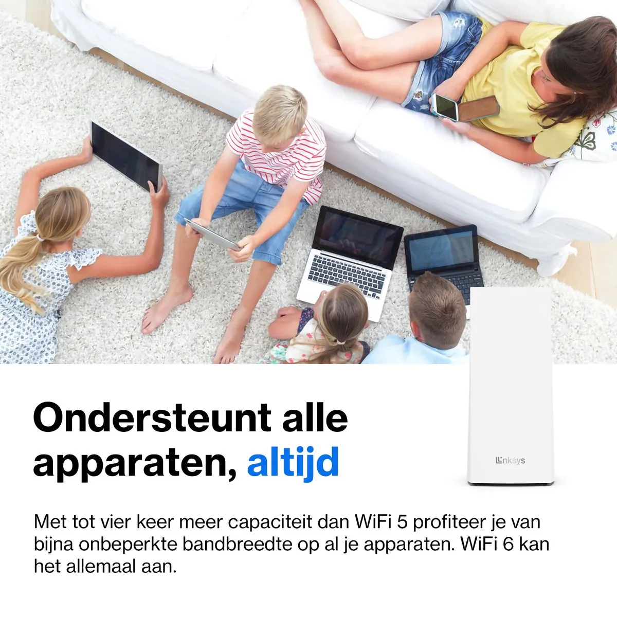Linksys Atlas 6 MX2001 Mesh WiFi Router - WiFi 6 AX3000 - Wit