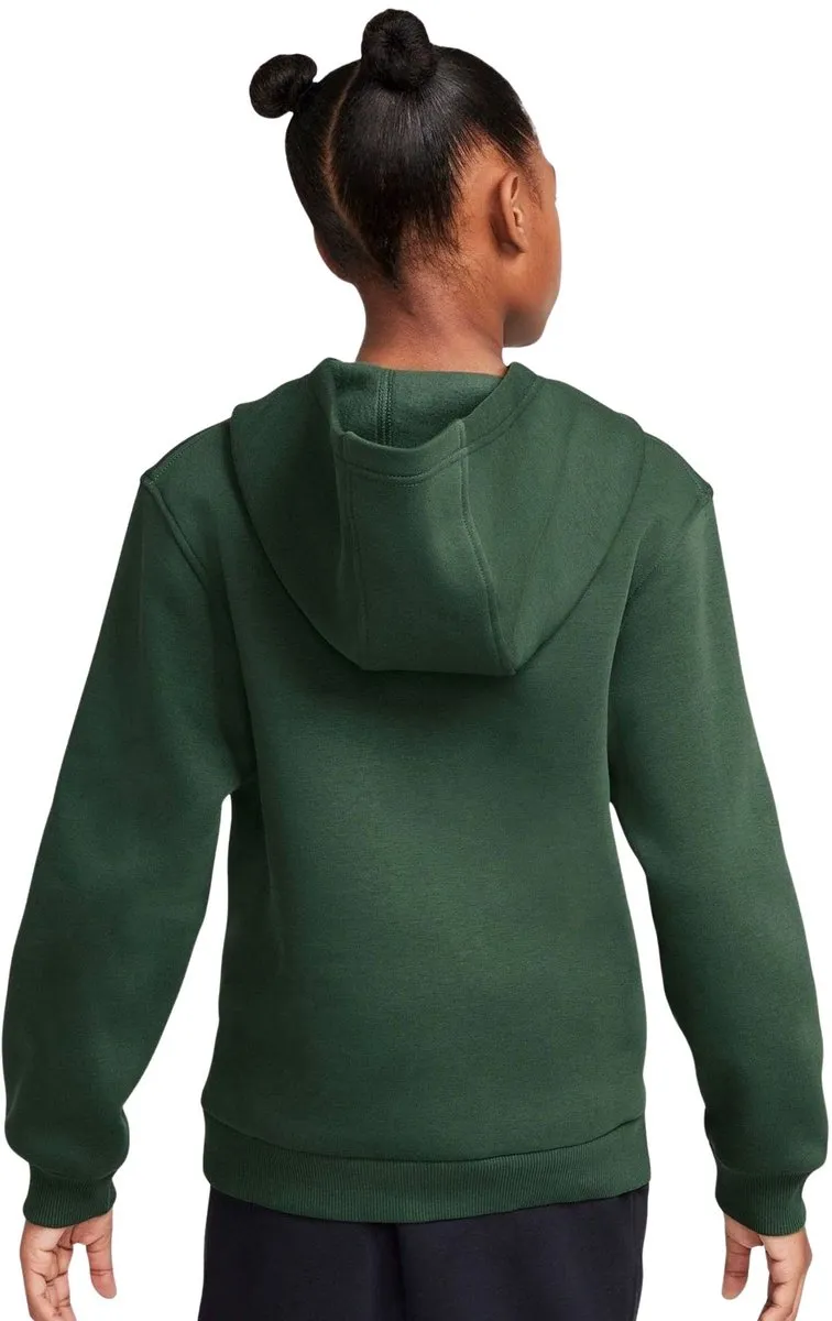 Nike Sportswear Club Fleece Hoodie Junior FD2988-010 - Maat 158 - Zwart/Wit